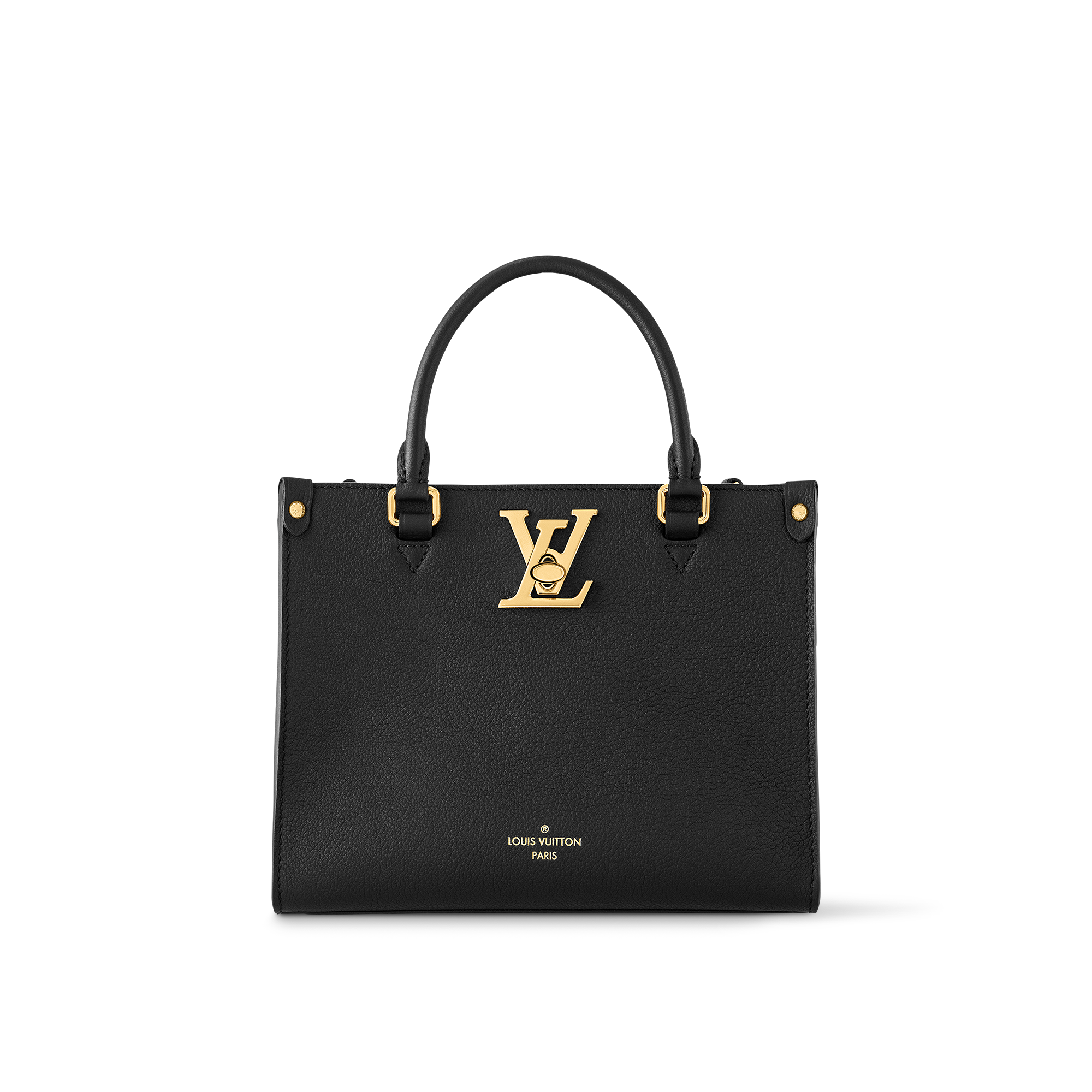 Louis vuitton sales black leather handbag